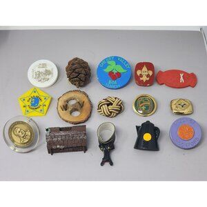 Vintage Variety Of Boy Scouts Memorabilia Lot‎ Of 15 Neckerchief Slides